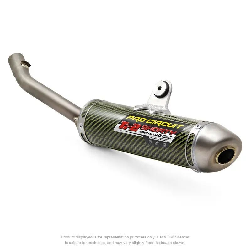 Pro Circuit Ti-2 Shorty Carbon Kevlar/Titanium Silencer For Yamaha YZ 85 2019-2025